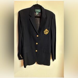 Lauren Blue Blazer with Gold Buttons